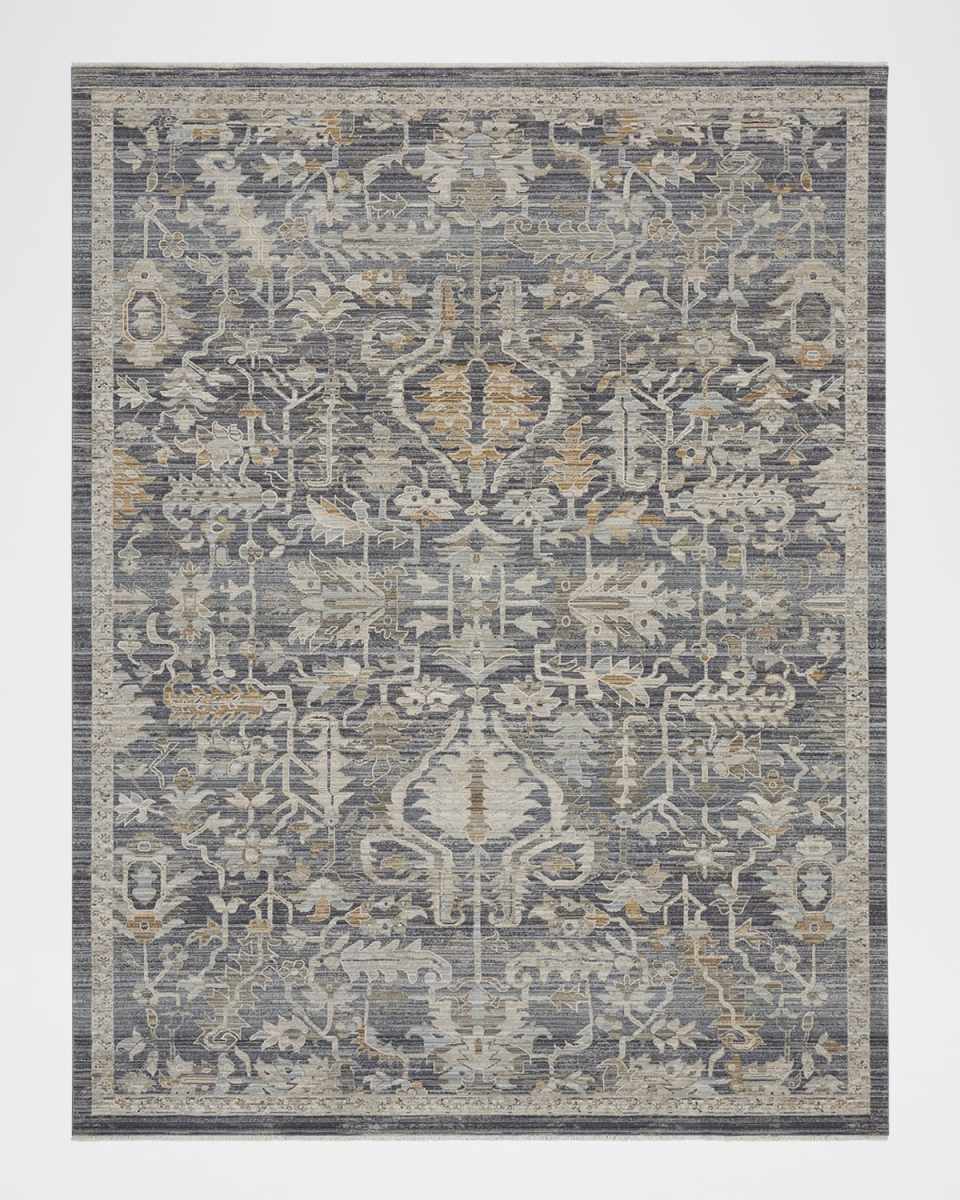 Lynx Navy Power-Loomed Rug, 8' x 10'
